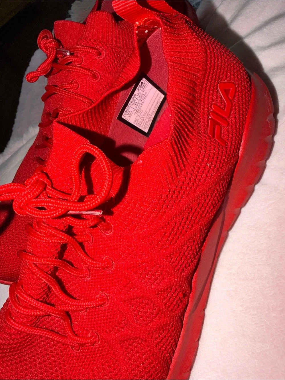 Fila Red Knit Lightweight Sneakers